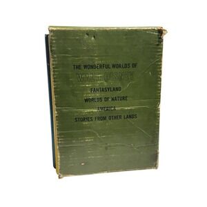 1965 The Wonderful Worlds of Walt Disney 4 Book Boxed Set Golden Press Vintage